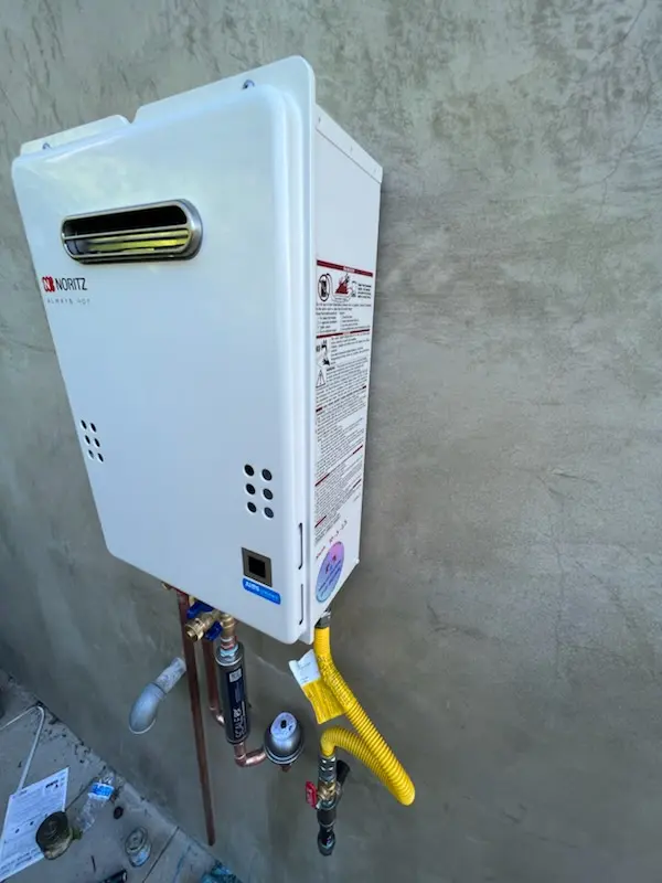Tankless water heater installation for Anthony homes